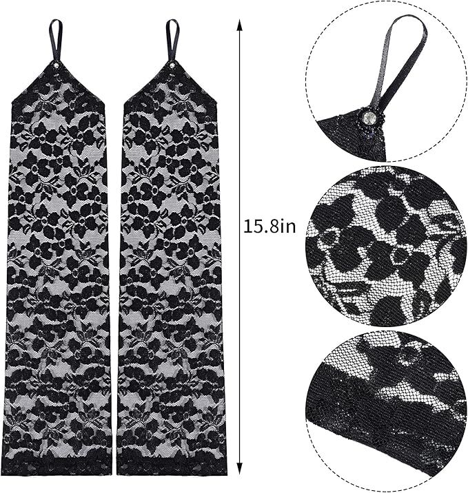 Parmak Askılı Zarif Dantel Eldiven