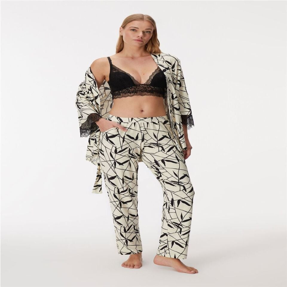 11496 Kadın Sabahlık, Bralet ve Pantolon Takım