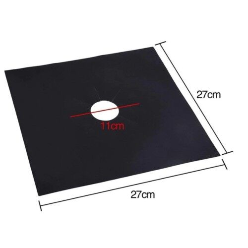 Ocak Koruyucu Folyo Yanmaz Yapışmaz 4'lü Set Siyah Renk