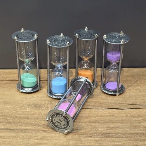 Metal 10 Dakikalık Kum Saati