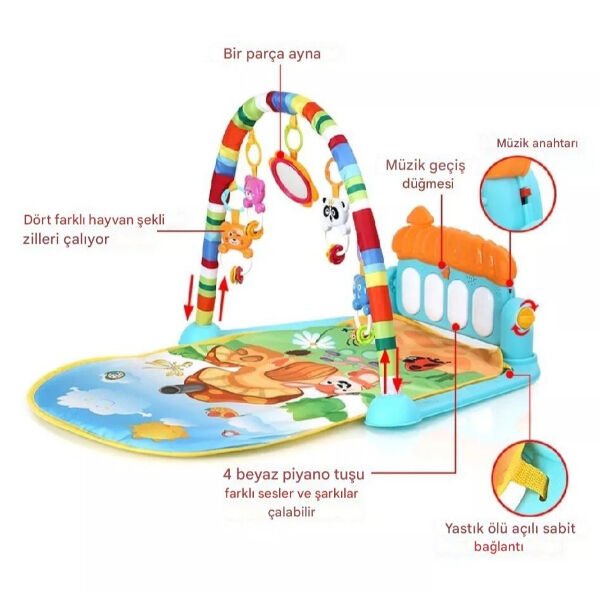 Piyanolu Mantar Oyun Halısı