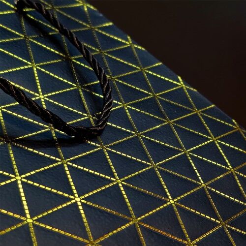 Mini Boy Siyah Gold Yaldızlı Karton Çanta