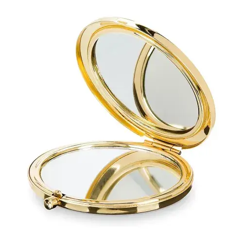 Promosyon Yuvarlak Cep Aynası Gold Renk
