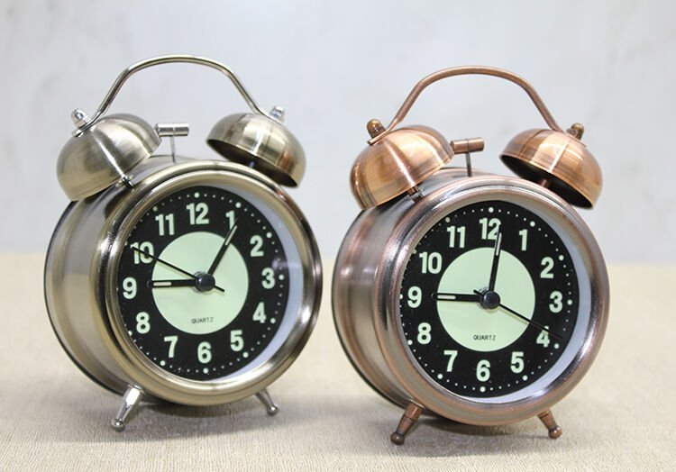 Antik Metal Çalar Saat Küçük Boy