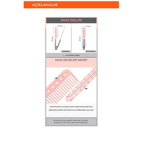 Saçlara Hacim Veren Kolay Şekillendirme Fırçası