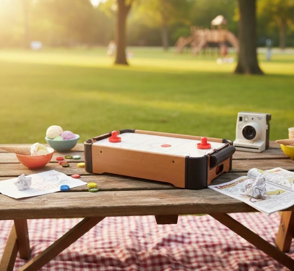 Ahşap Masaüstü Air Hokey Oyunu