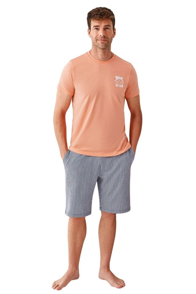 BABA-OĞUL SETİ ERKEK PİJAMA ŞORTLU TAKIM AR3671S