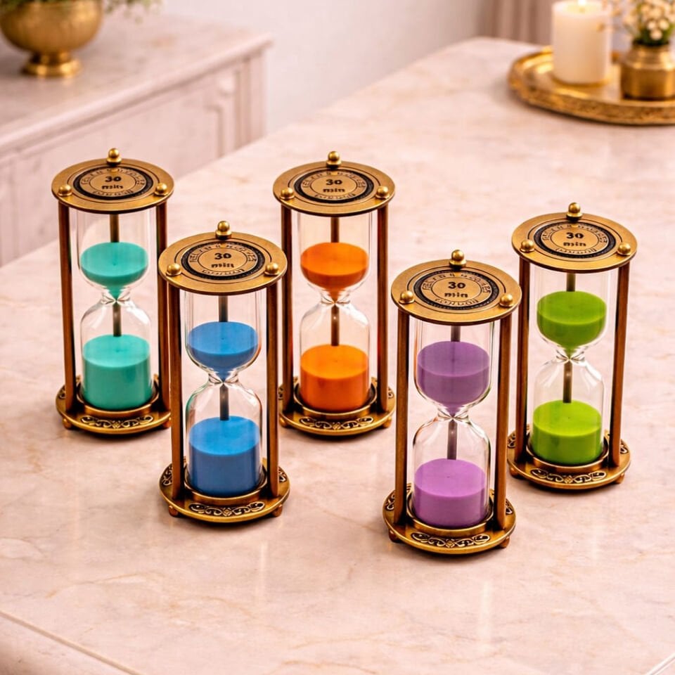 30 Dakikalık Metal Vintage Kum Saati