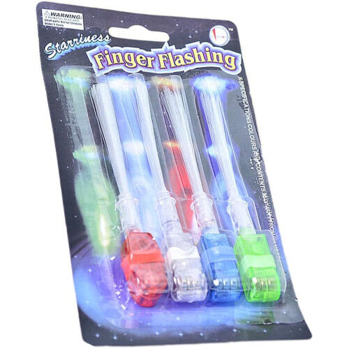 Led Işıklı Renkli Püsküllü Parmak Işığı 4 Renk 4 Adet