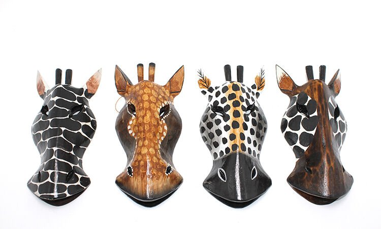 Ahşap Duvara Asmalı 20 Cm Zebra Maske