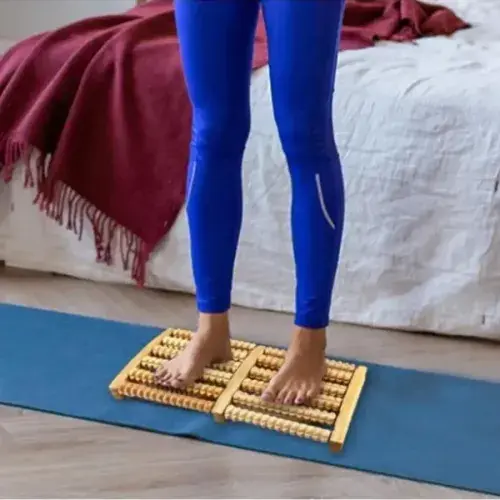 10 Silindirli Ahşap Ayak Masaj Aleti