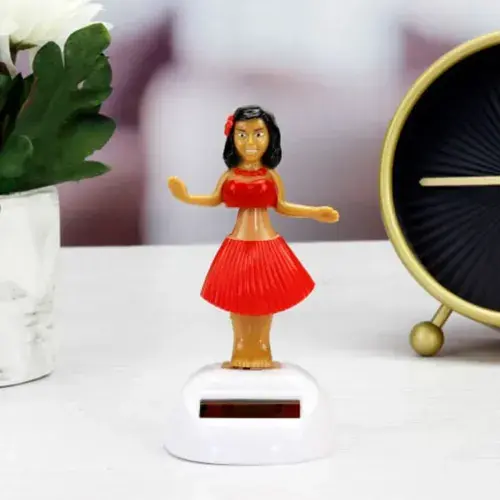 Güneş Enerjili Solar Dans Eden Hula Kızı Figürü