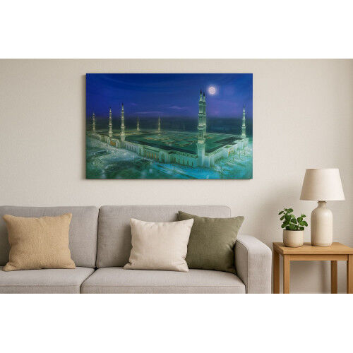 Mescid-i Nebevi Duvar Tablosu Resmi - İslami Hediye Seçeneği 40x60 cm
