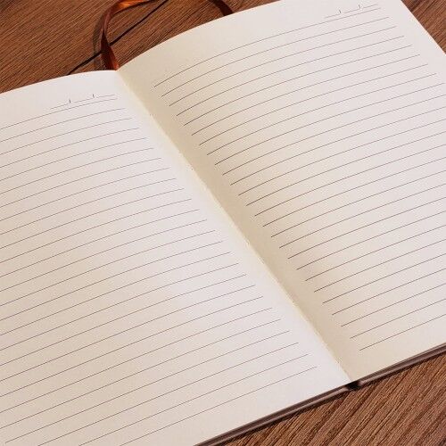 Siyah Çizgili Deri Defter