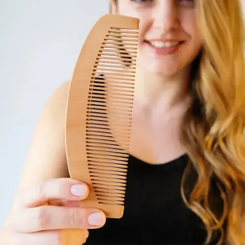 12'li Oval Dar Dişli Ahşap Tarak Seti