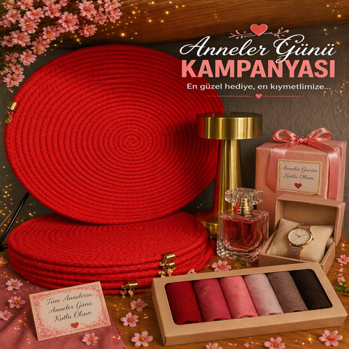 Anneniz İçin Özenle Hazırlanmış Özel Kutu Kırmızı