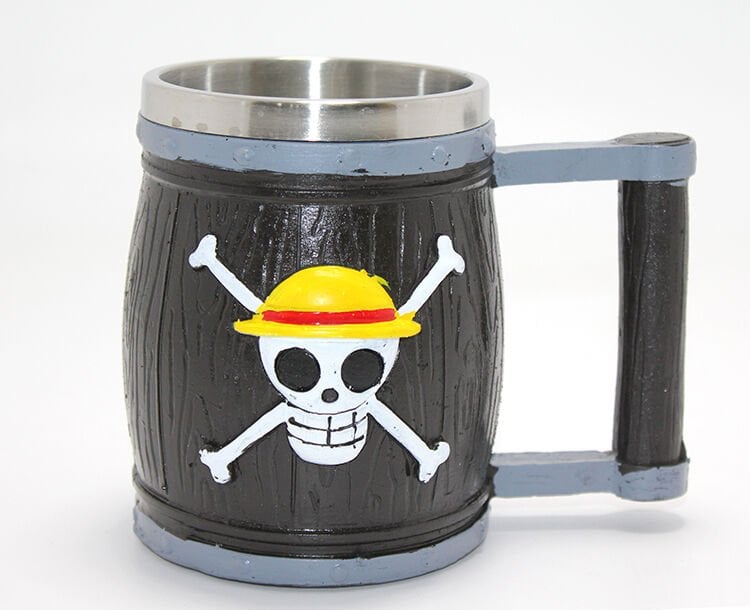 One Piece Temalı 3D Kabartmalı Çelik Kupa Bardak