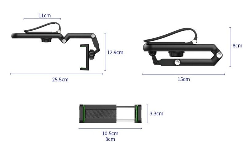 1080° Dönebilen Çok Fonksiyonlu Telefon Tutucu