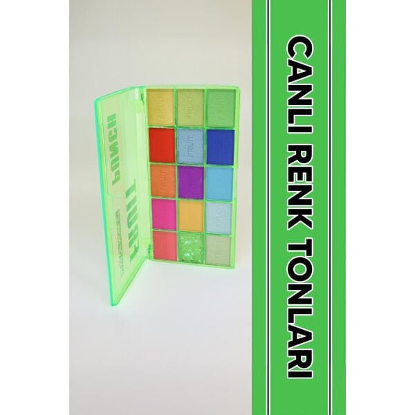 15 Renkli Sedefli Mat Far Paleti - 2'li Set