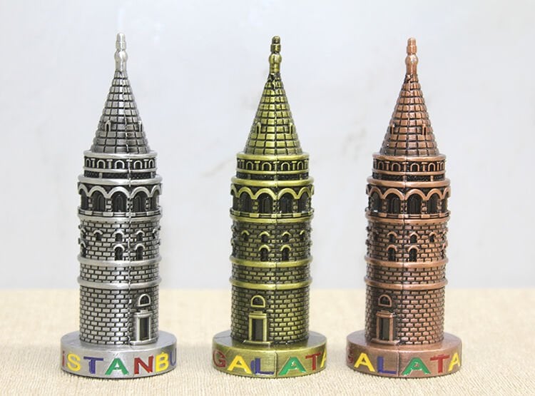 10 cm Metal Galata Kulesi