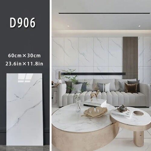 Beyaz Mermer Desenli Alüminyum Duvar Sticker