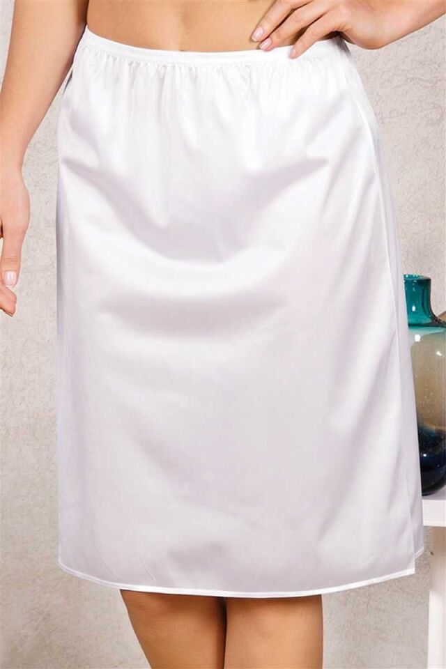 Kadın Polyamid Kumaşlı Diz Altı Uzun Etek Altı Jüpon (0616)