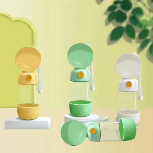 Taşınabilir Evcil Hayvan Mama Hazneli Su Matarası