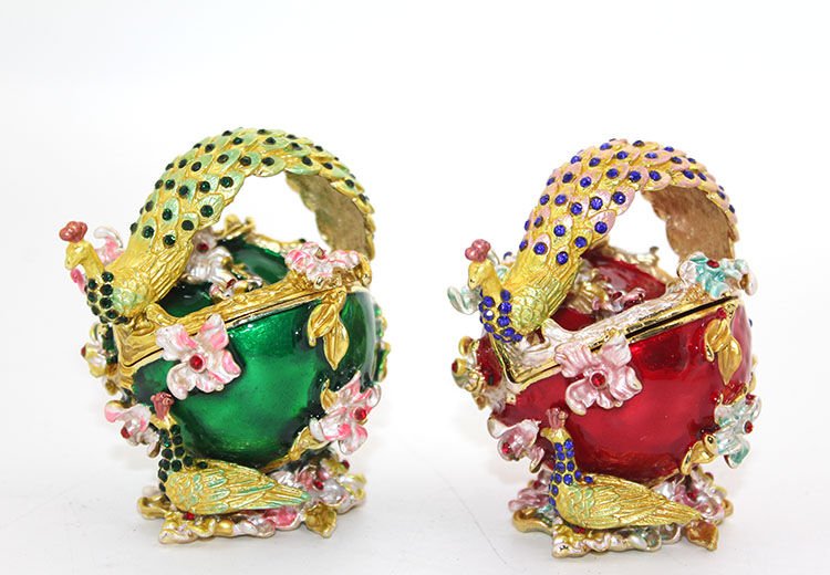 Swarovski Taşlı Tavuskuşu Kutu