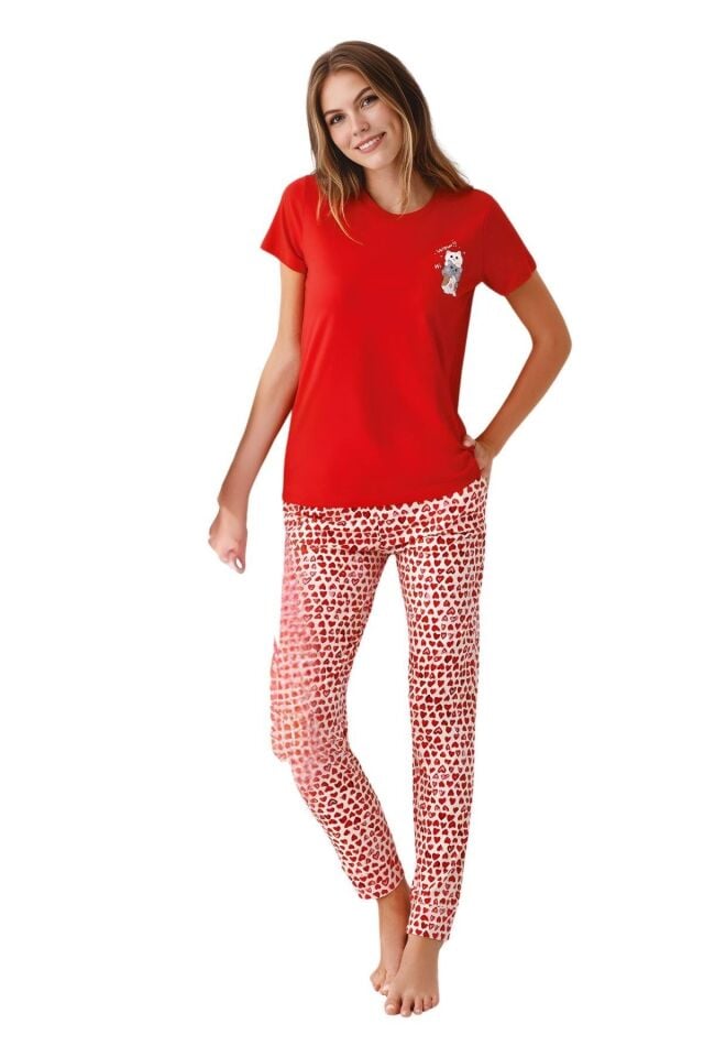 ANNE-KIZ SETİ KADIN İKİLİ PİJAMA TAKIM AR3581-S