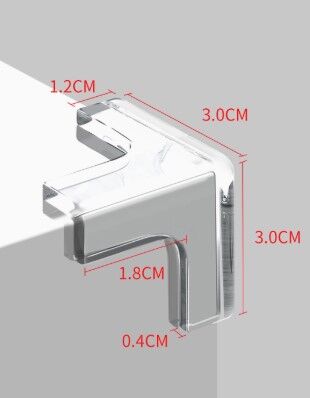 8'li Set Silikon Şeffaf Masa Kenarı Koruma Aparatı