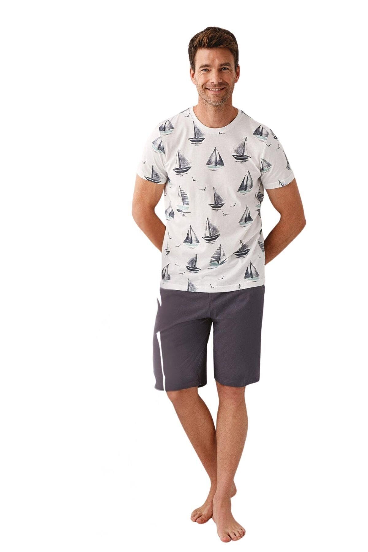 BABA-OĞUL SETİ ERKEK İKİLİ PİJAMA TAKIM  AR3670-S