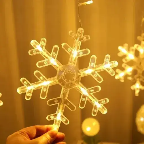 3 Metre Saçaklı Kar Tanesi Perde LED
