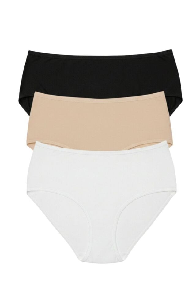 3LÜ SET KÜLOT-SİYAH-BEYAZ-TEN DOR2850