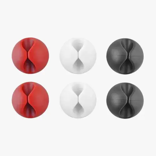 Yapışkanlı Kablo Sabitleyici Düzenleyici 6'lı Renkli Paket