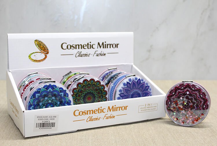 Mandala Desenli Hareketli Sulu El Aynası - Model 6