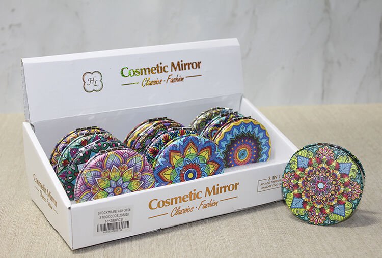 Taşlı El Aynası Yuvarlak İnce Model 4