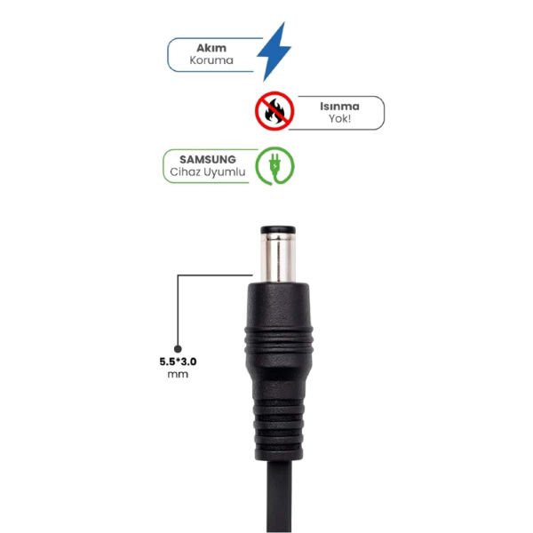 19V 4.74A 5.5 * 3.0mm 90W SAMSUNG İçin Laptop Adaptör