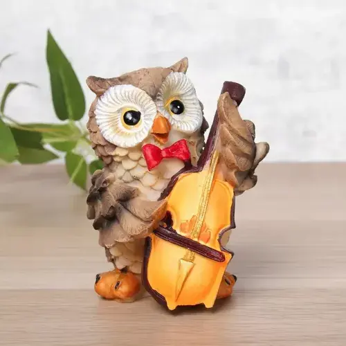 Müzisyen Baykuşlar Biblo Seti 4'lü