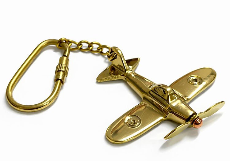 Pirinç Uçak Anahtarlık