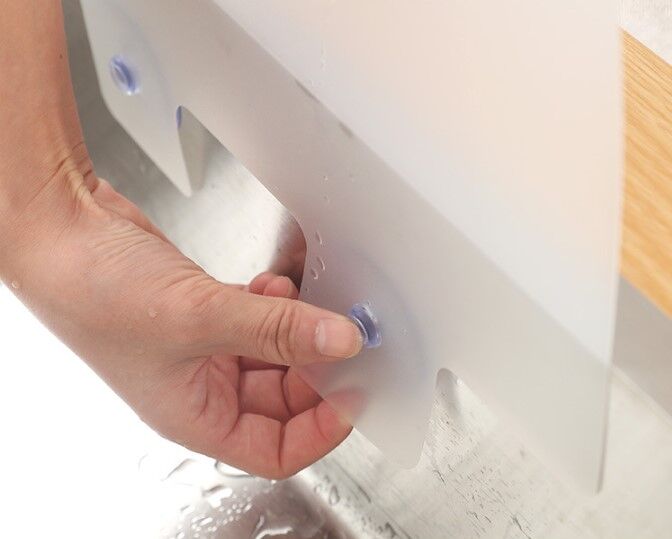 Lavabo ve Ocak Sıçrama Önleyici Vantuzlu Kalkan