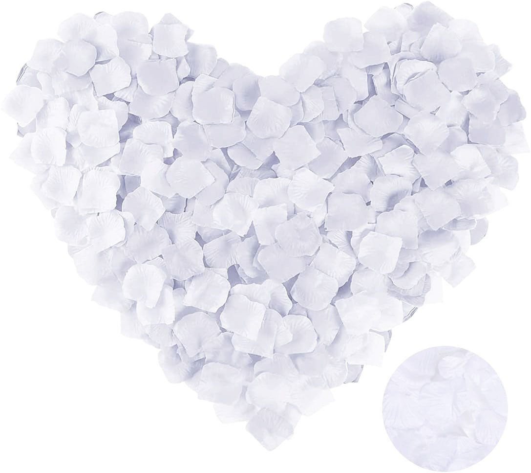 Beyaz Renk Gül Yaprağı - 5 Paket 500 Adet